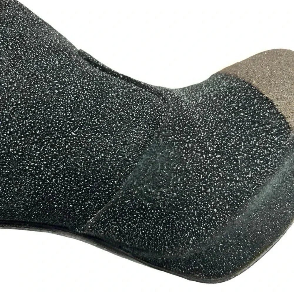 Chanel Glitter Suede CC Cap Toe Ankle Boots Black 40.5 Stiletto Heels - Picture 13 of 15